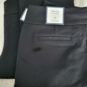 Slim Leg Black Pants